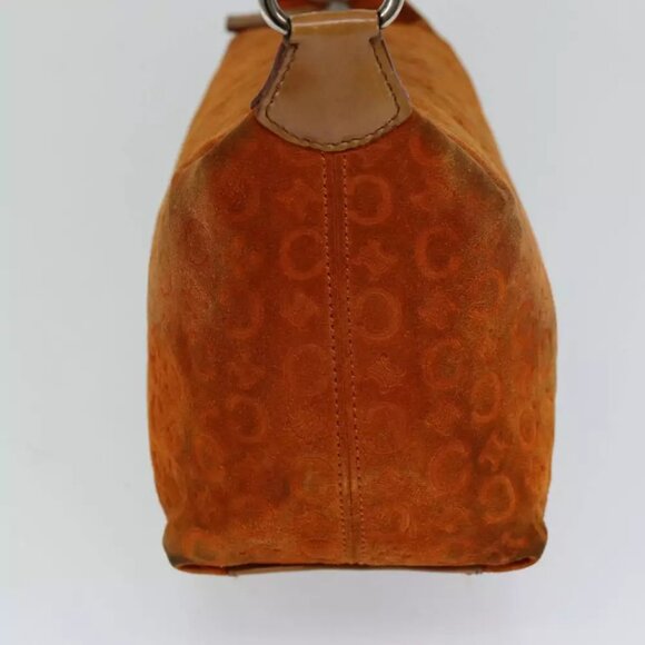 CELINE C Macadam Canvas Shoulder Bag Orange Auth - Picture 2 of 7